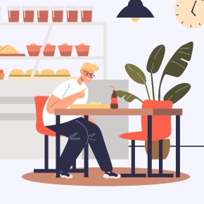 graphic of 22 children school cafeteria